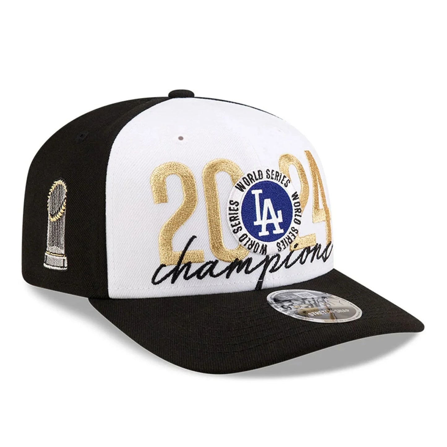 NEW ERA LA Dodgers MLB World Series Champions 2024 Black 9SEVENTY Stretch Snap Cap