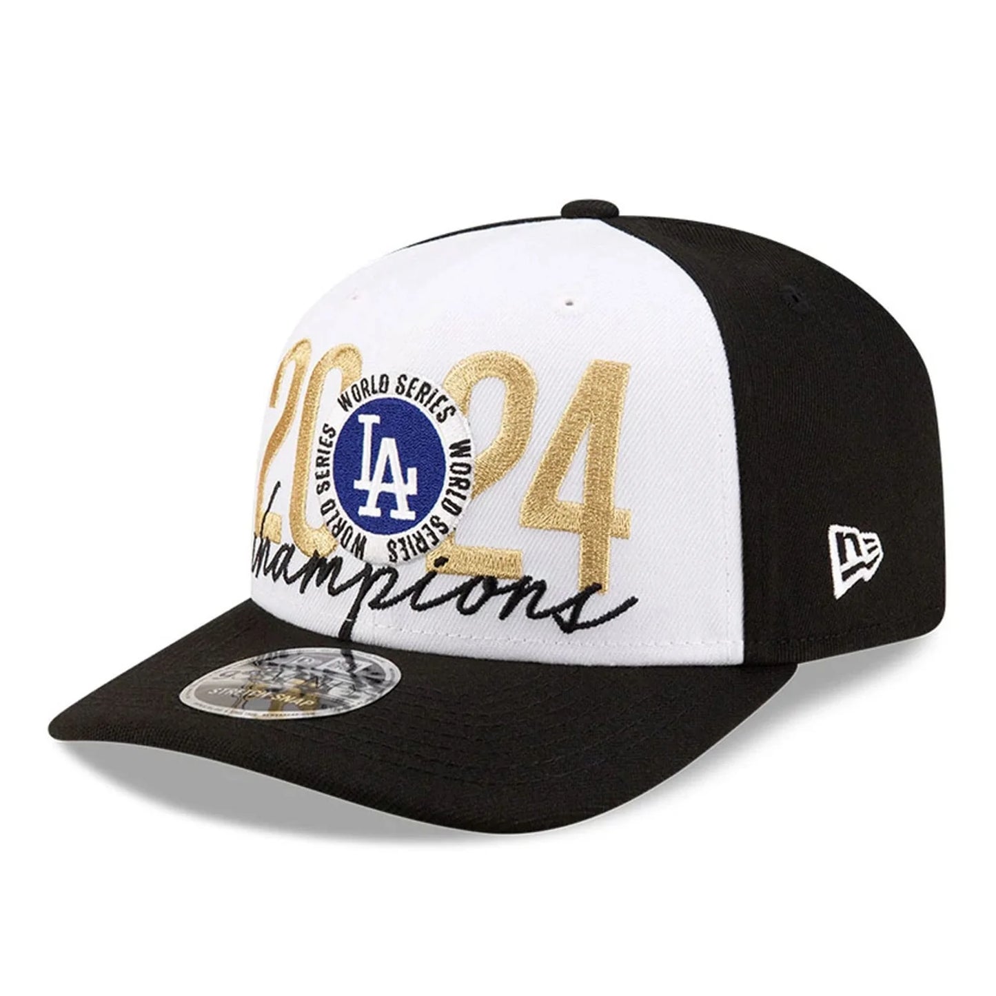 NEW ERA LA Dodgers MLB World Series Champions 2024 Black 9SEVENTY Stretch Snap Cap
