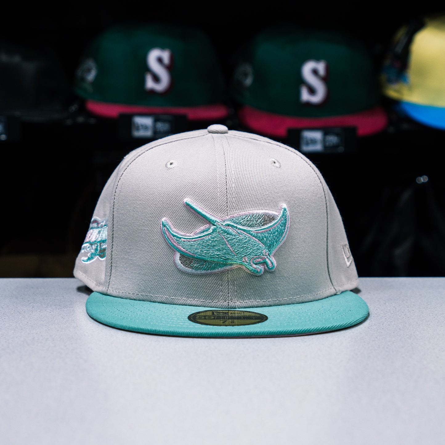 NEW ERA Tampa Bay Rays Authentic 98 Stone Clear Mint 59FIFTY Fitted Cap