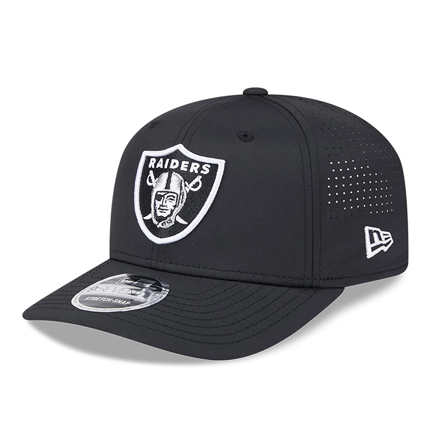 NEW ERA Las Vegas Raiders AC Performance Black 9SEVENTY Stretch Snap Adjustable Cap