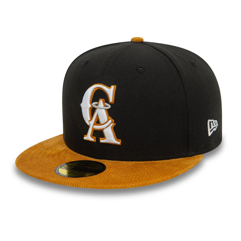 LA Angels Contrast Cord Black 59FIFTY Fitted Cap
