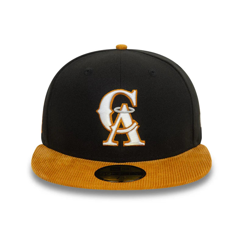 LA Angels Contrast Cord Black 59FIFTY Fitted Cap