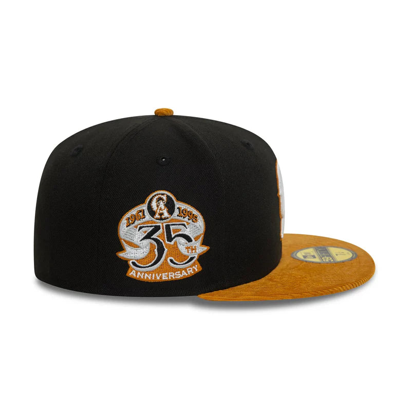 LA Angels Contrast Cord Black 59FIFTY Fitted Cap