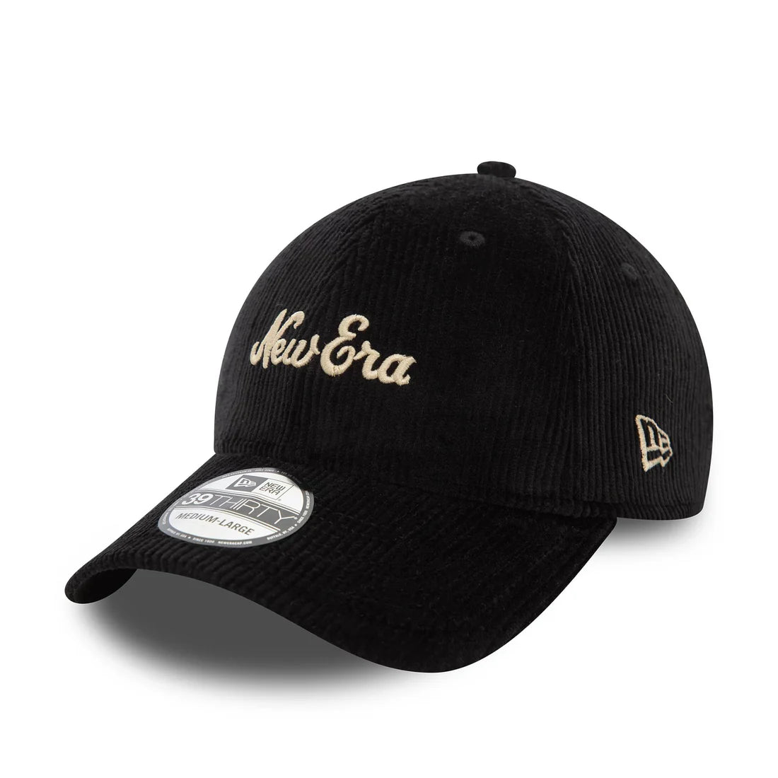 NEW ERA New Era Script Cord Black 39THIRTY Stretch Fit Cap Buy New Era Cap Online LUX sneakerstore