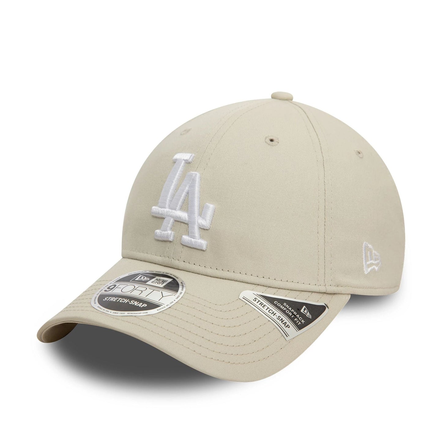 NEW ERA LA Dodgers MLB Cream 9FORTY Stretch Snap Adjustable Cap
