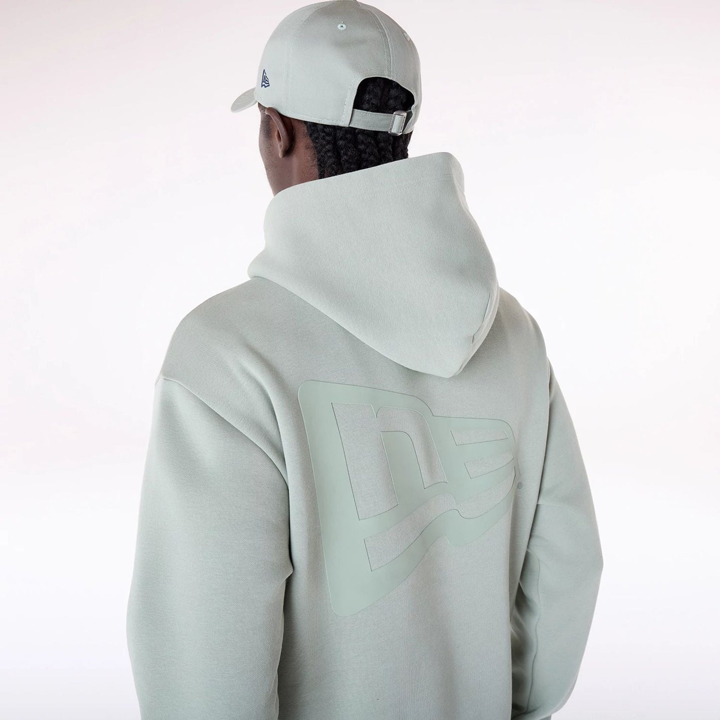 New Era Flag Pastel Green Oversized Pullover Hoodie