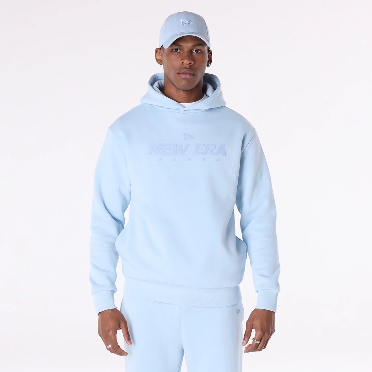 New Era Flag Pastel Blue Oversized Pullover Hoodie