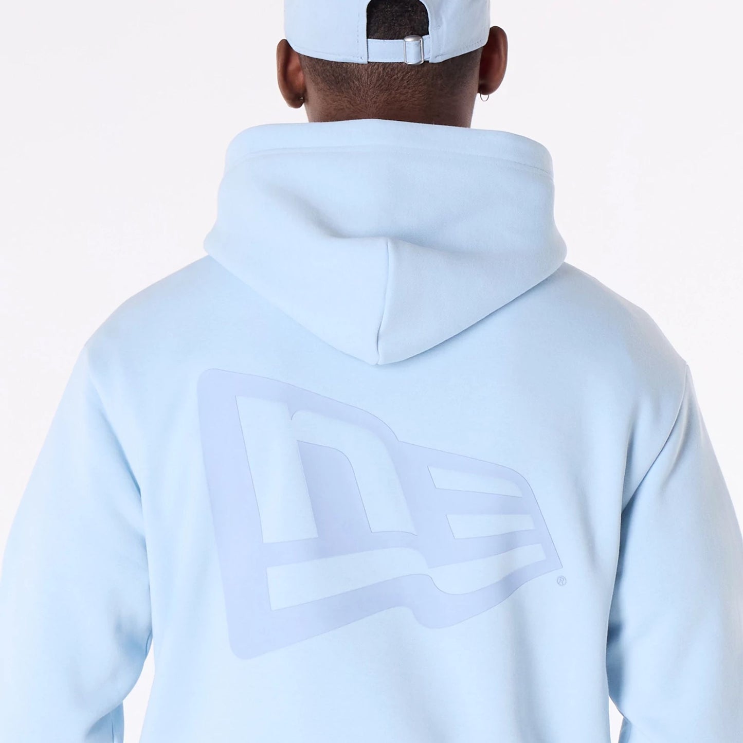 New Era Flag Pastel Blue Oversized Pullover Hoodie