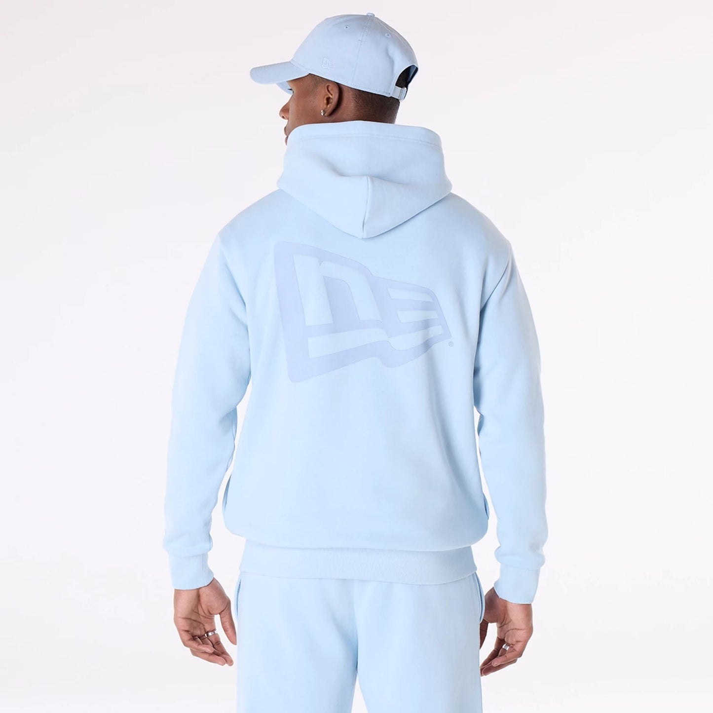 New Era Flag Pastel Blue Oversized Pullover Hoodie
