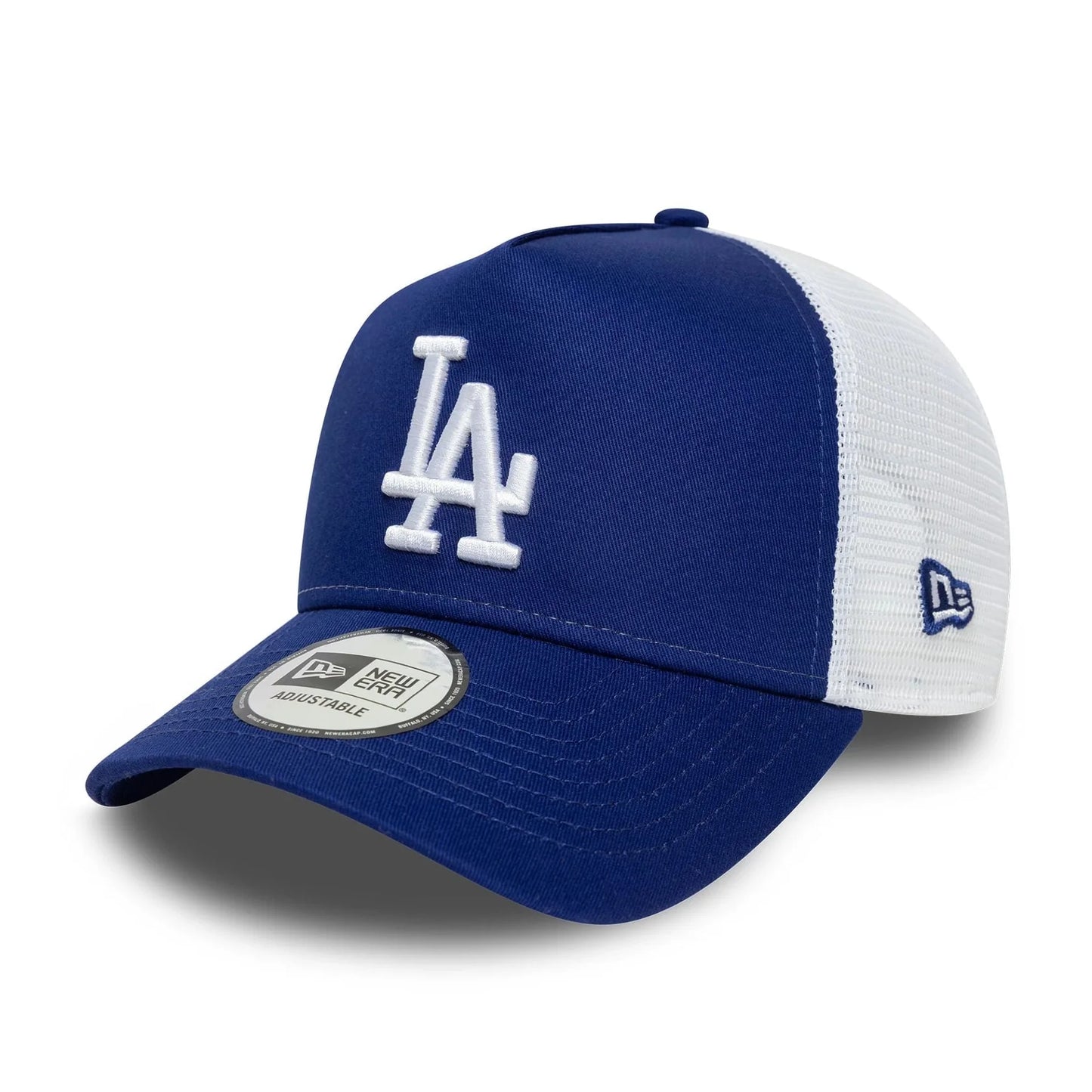 NEW ERA LA Dodgers MLB Side Patch Dark Blue 9FORTY A-Frame Trucker Adjustable Cap