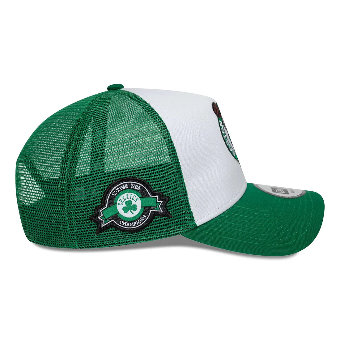 NEW ERA Boston Celtics NBA Side Patch Green 9FORTY A-Frame Trucker Adjustable Cap