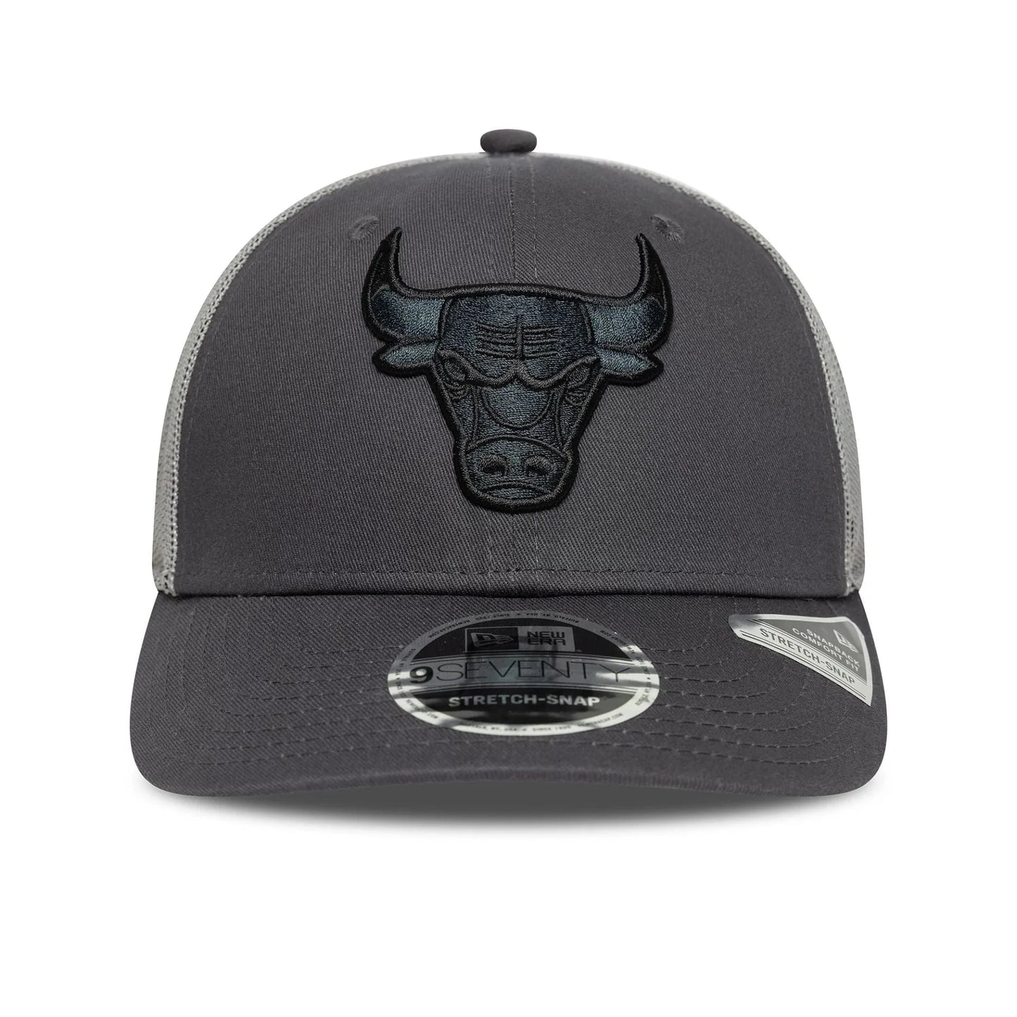 NEW ERA Chicago Bulls NBA Tonal Dark Grey 9SEVENTY Stretch Snap Adjustable Cap