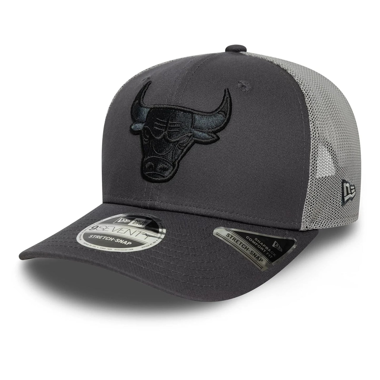 NEW ERA Chicago Bulls NBA Tonal Dark Grey 9SEVENTY Stretch Snap Adjustable Cap