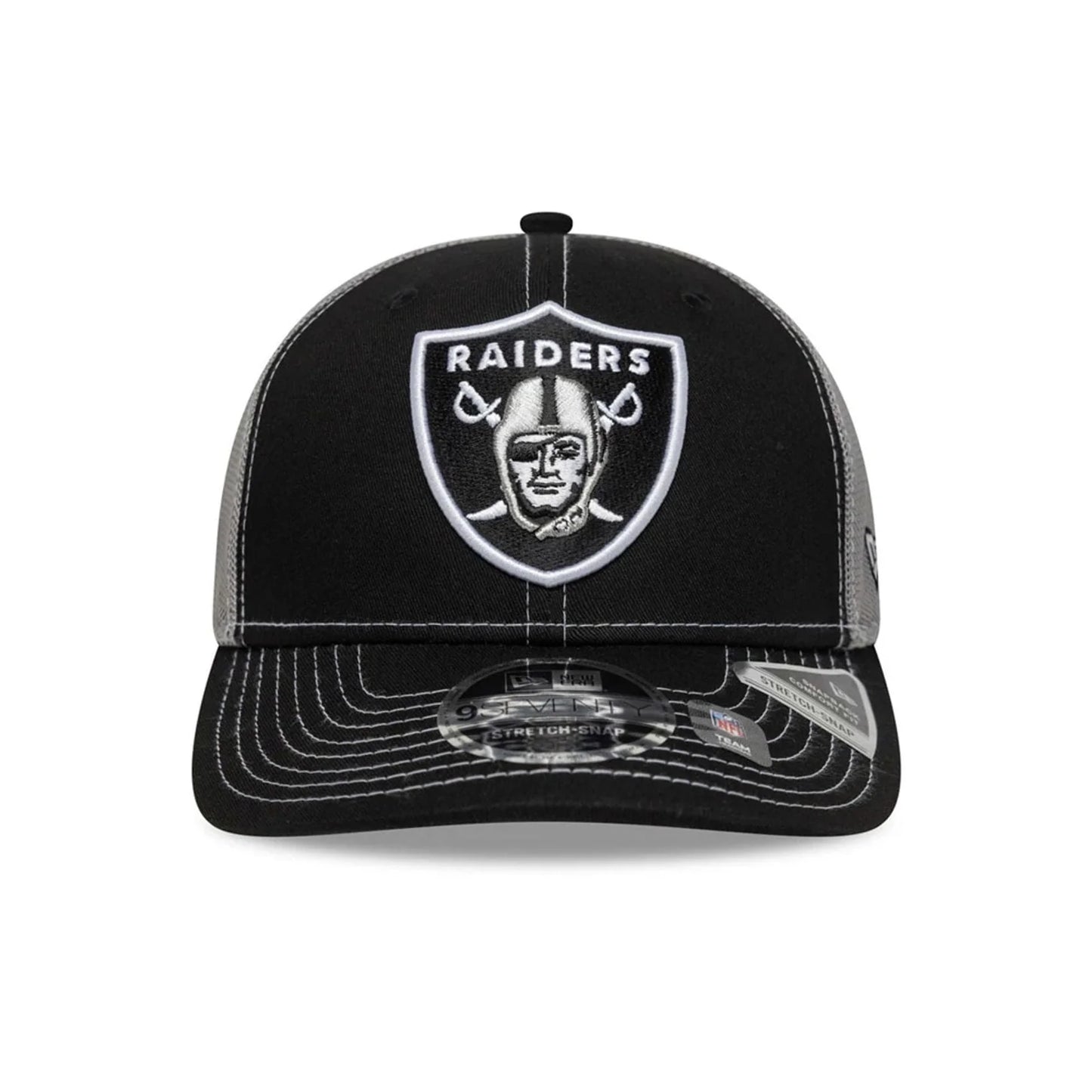NEW ERA Las Vegas Raiders NFL Black 9SEVENTY Stretch Snap Adjustable Cap