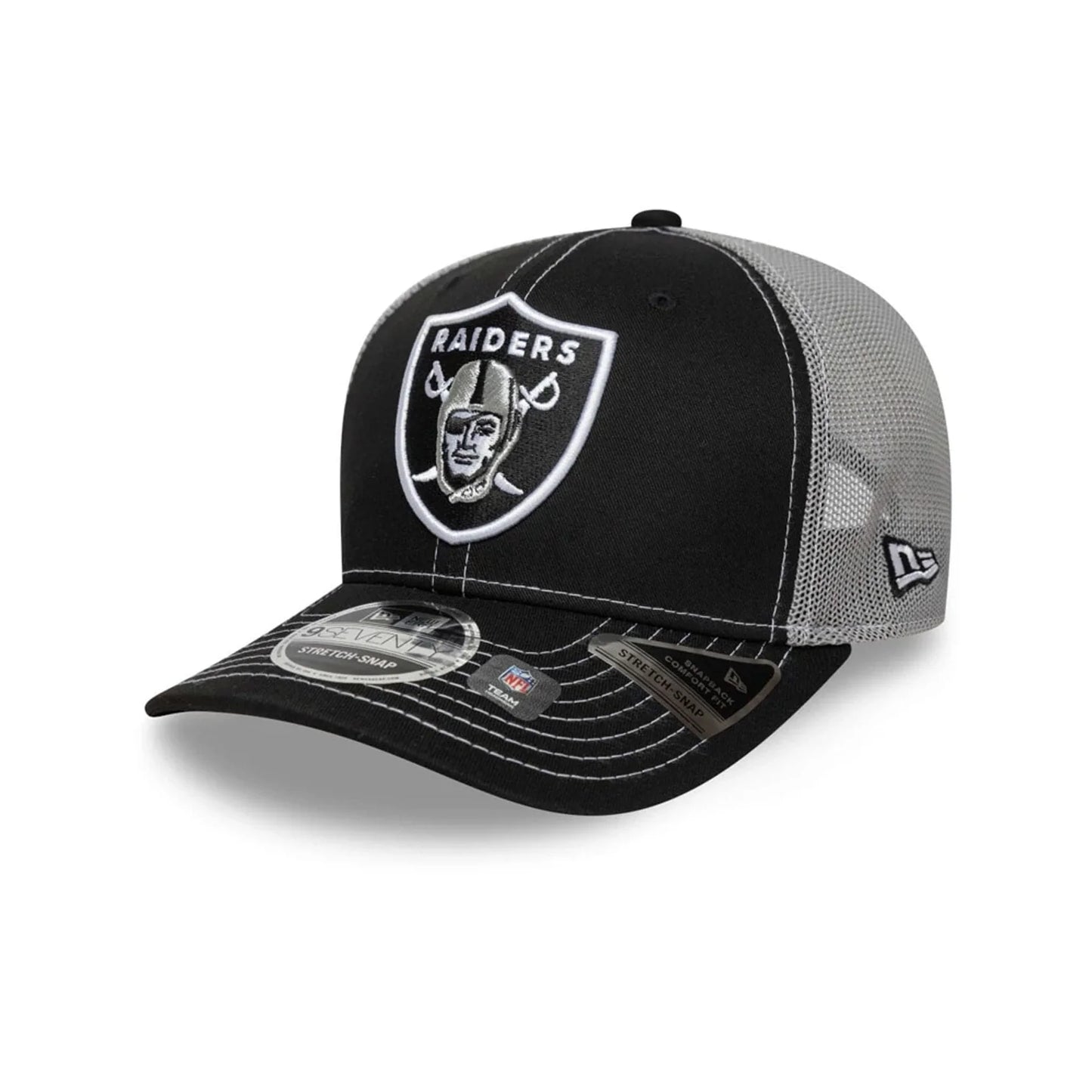 NEW ERA Las Vegas Raiders NFL Black 9SEVENTY Stretch Snap Adjustable Cap