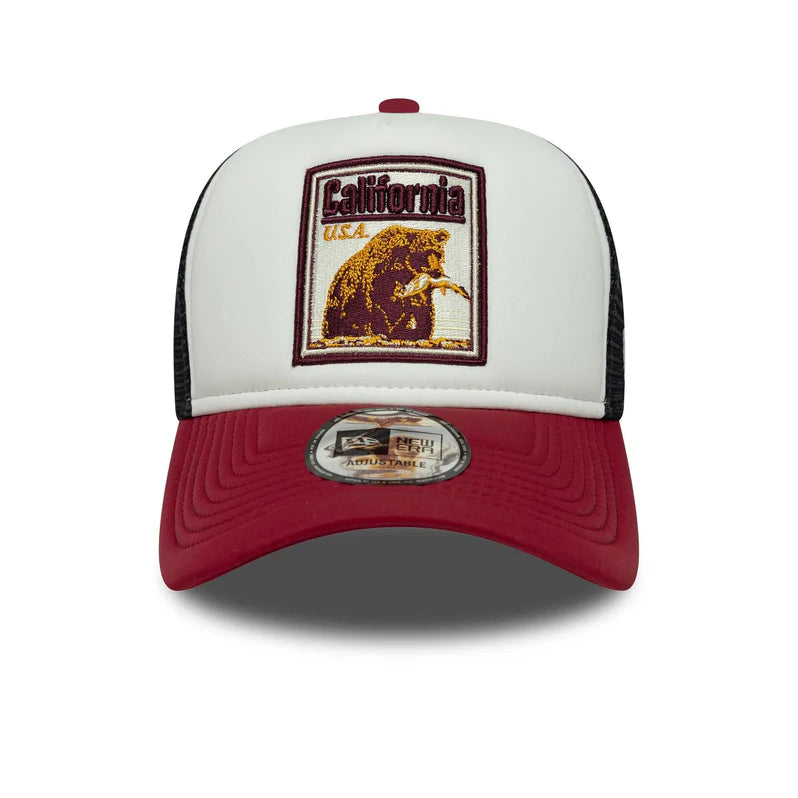 NEW ERA Graphic Patch White 9FORTY A-Frame Trucker Adjustable Cap