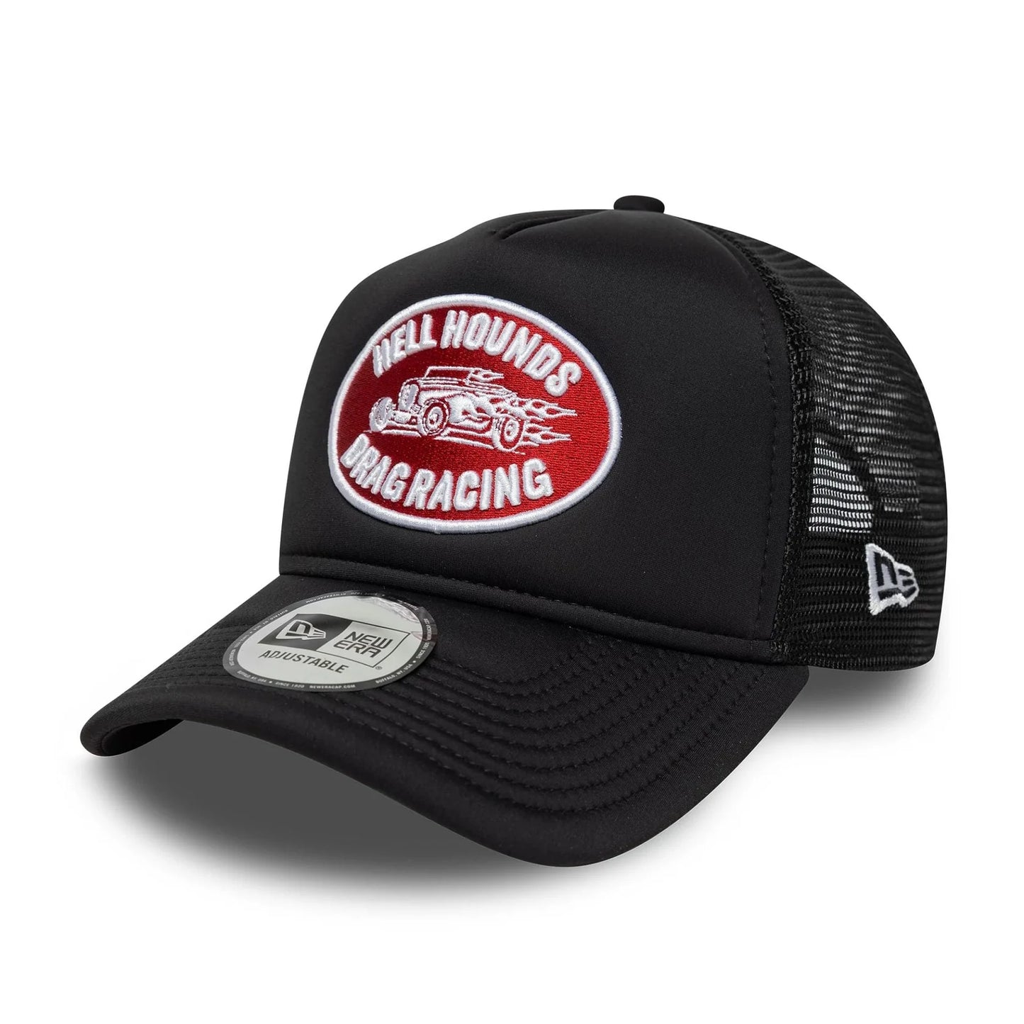 New Era Graphic Patch Black 9FORTY A-Frame Trucker Adjustable Cap
