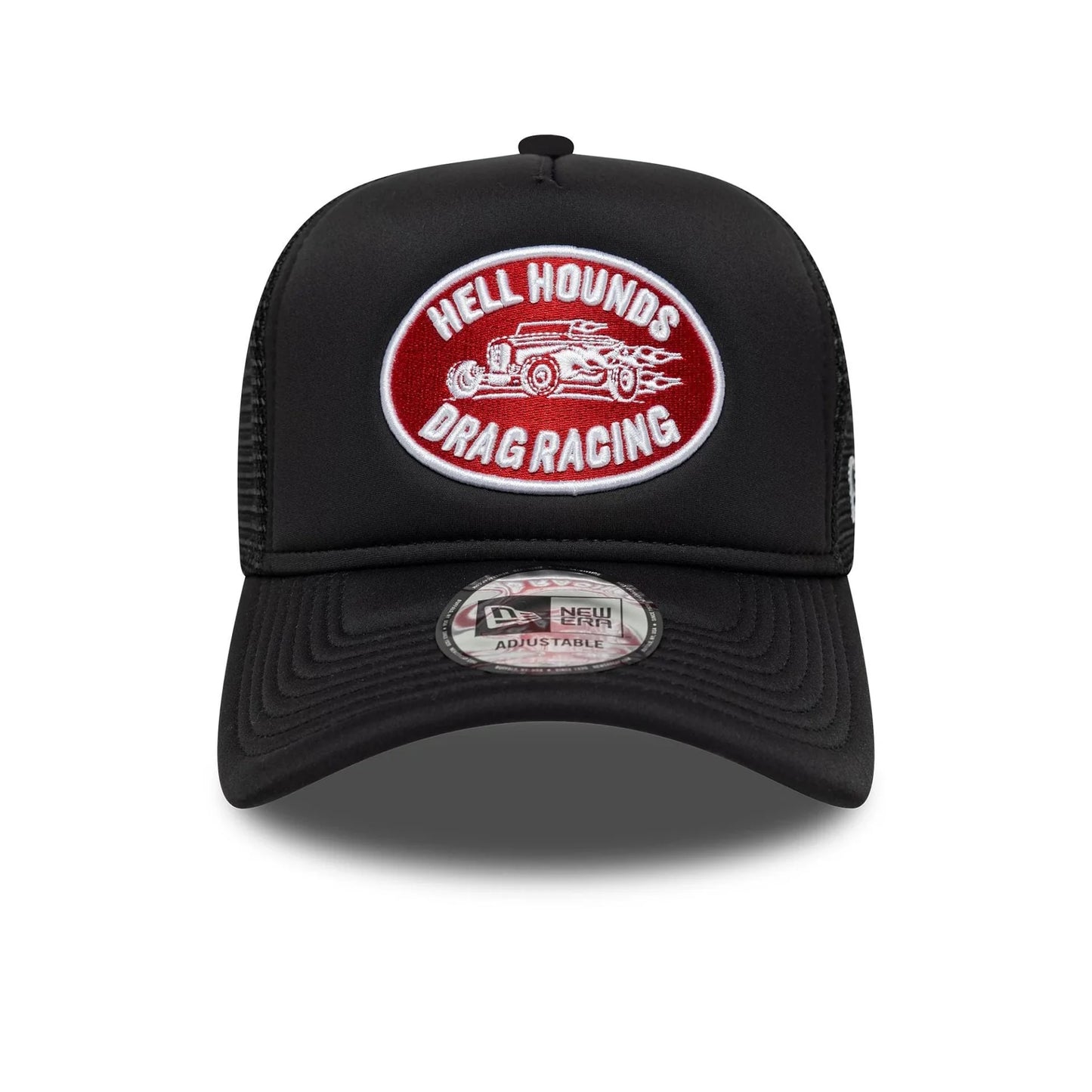 New Era Graphic Patch Black 9FORTY A-Frame Trucker Adjustable Cap