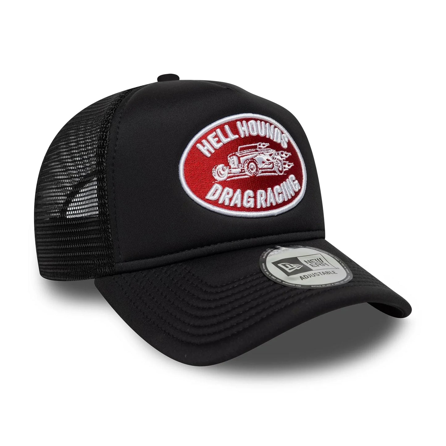 New Era Graphic Patch Black 9FORTY A-Frame Trucker Adjustable Cap