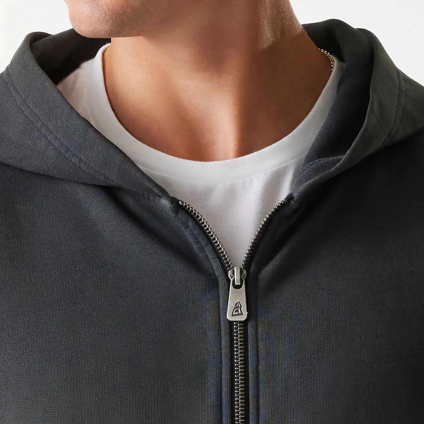 New Era Chicago Bulls NBA Washed Grey Full Zip Hoodie