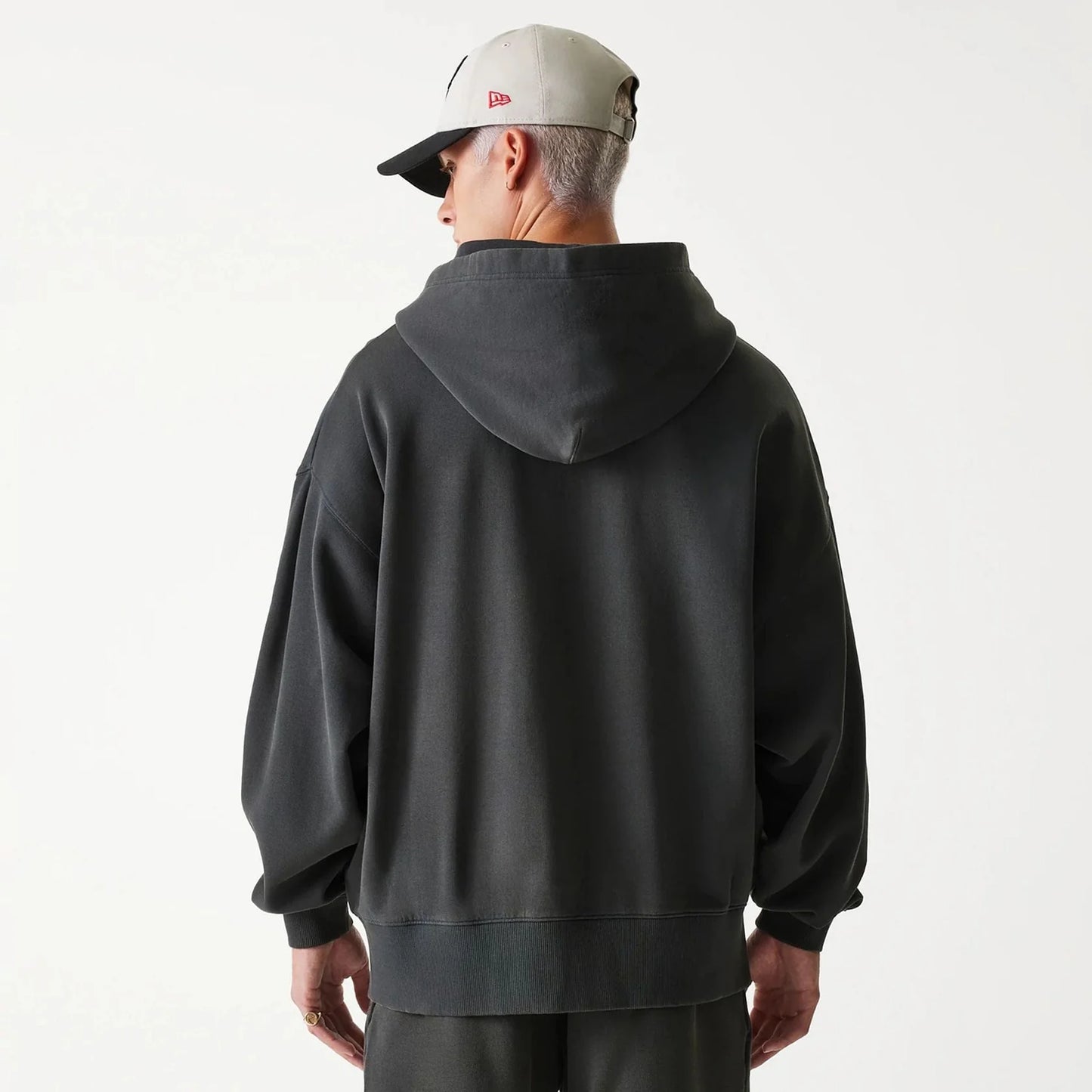 New Era Chicago Bulls NBA Washed Grey Full Zip Hoodie