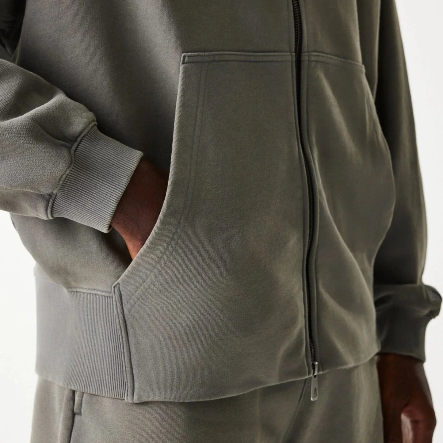 New Era LA Lakers NBA Washed Grey Full Zip Hoodie