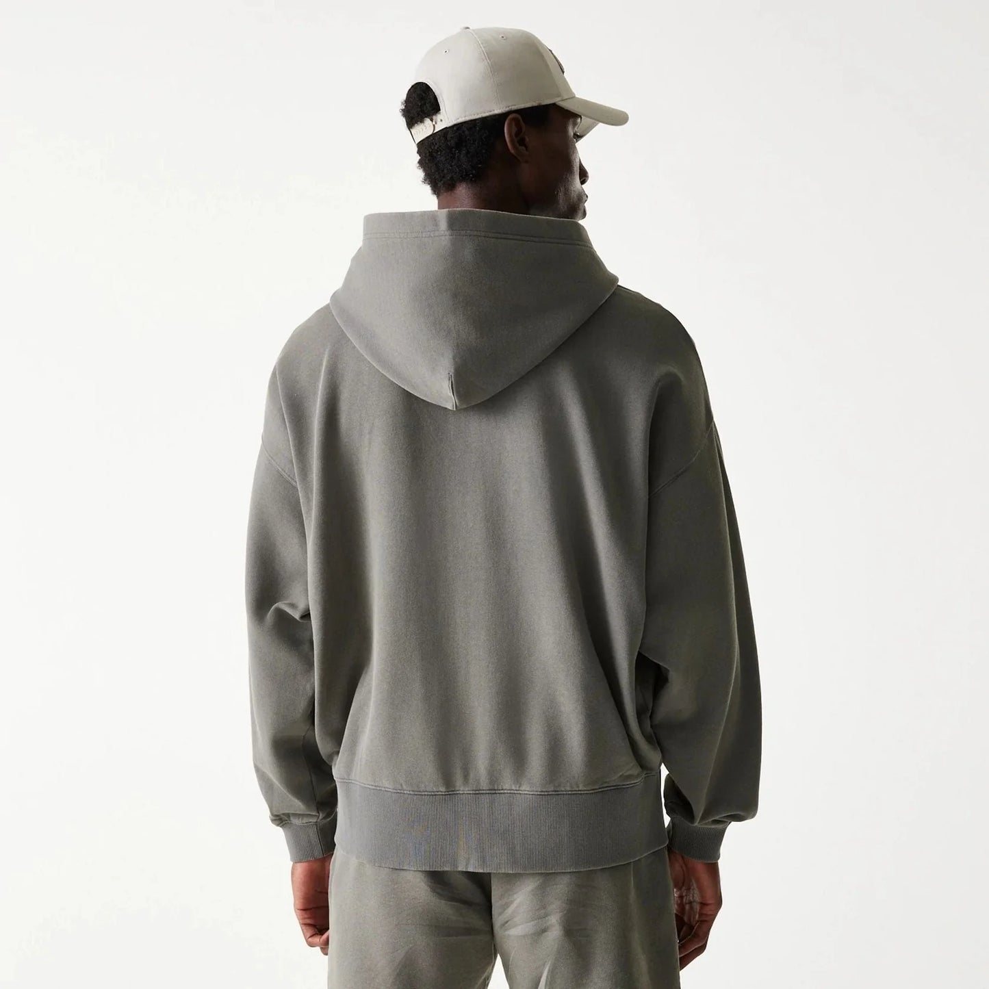 New Era LA Lakers NBA Washed Grey Full Zip Hoodie