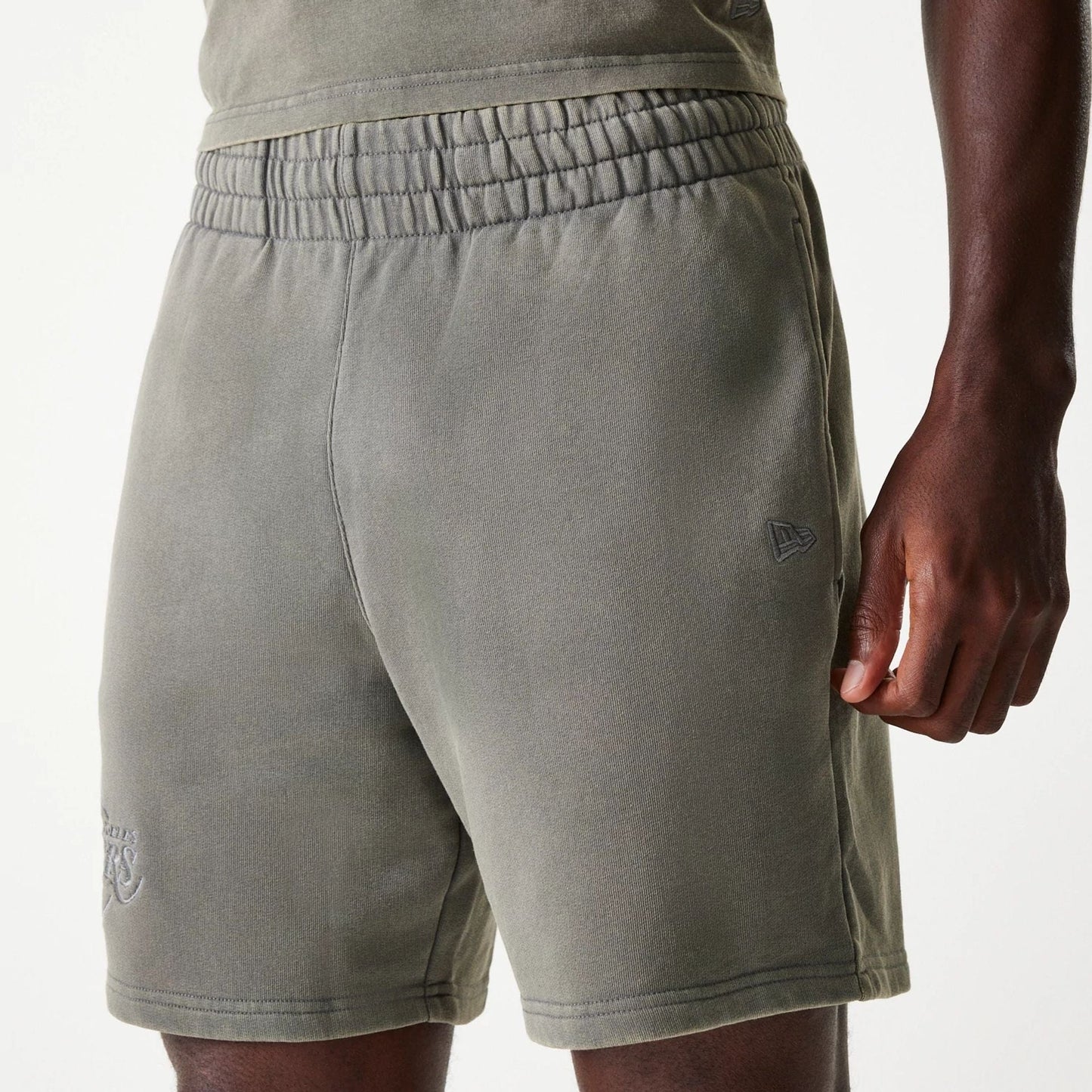 New Era LA Lakers NBA Washed Grey Shorts