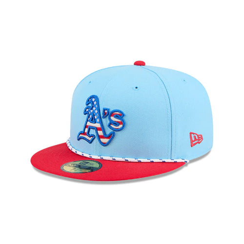 New Era Oakland Athletics MLB 4th Of July '25 Light Blue/red 59FIFTY Fitted Cap