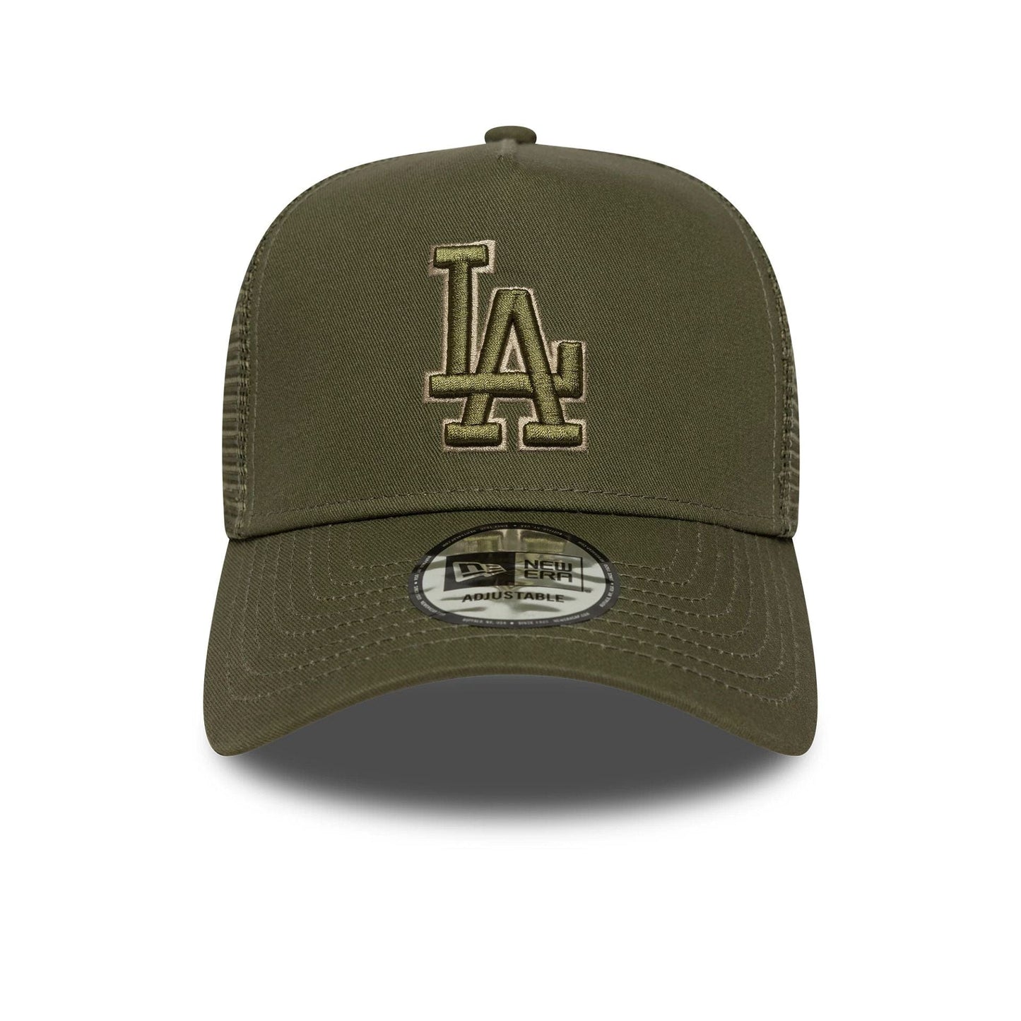NEW ERA LA Dodgers MLB Outline Green 9FORTY E-Frame Trucker Adjustable Cap