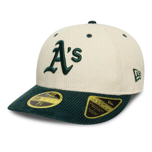 NEW ERA Oakland Athletics MLB Cord Cream Low Profile 59FIFTY Fitted Cap