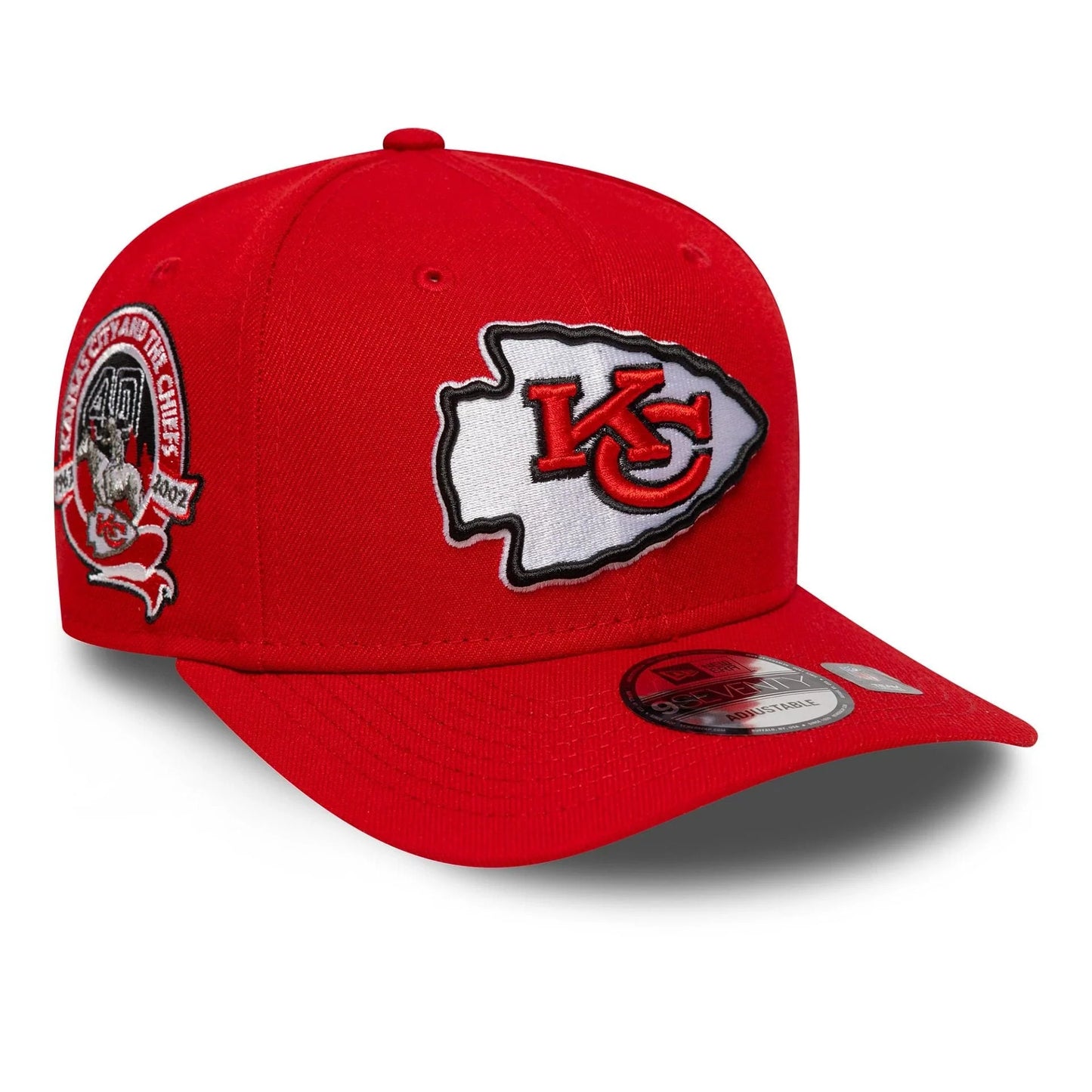 NEW ERA Kansas City Chiefs NFL Patch Red 9SEVENTY Stretch-Snap Adjustable Cap