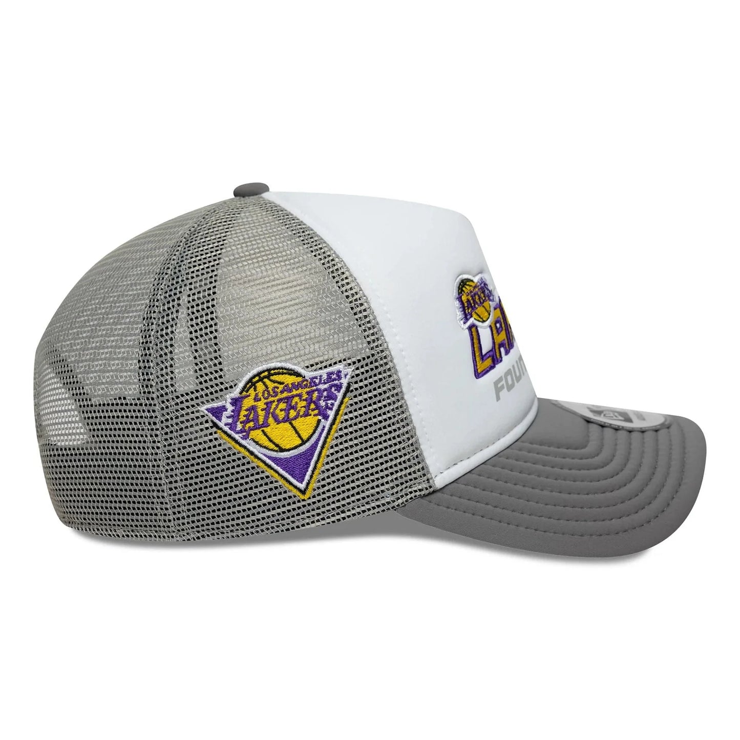 NEW ERA LA Lakers NBA Graphic Grey 9FORTY A-Frame Trucker Adjustable Cap