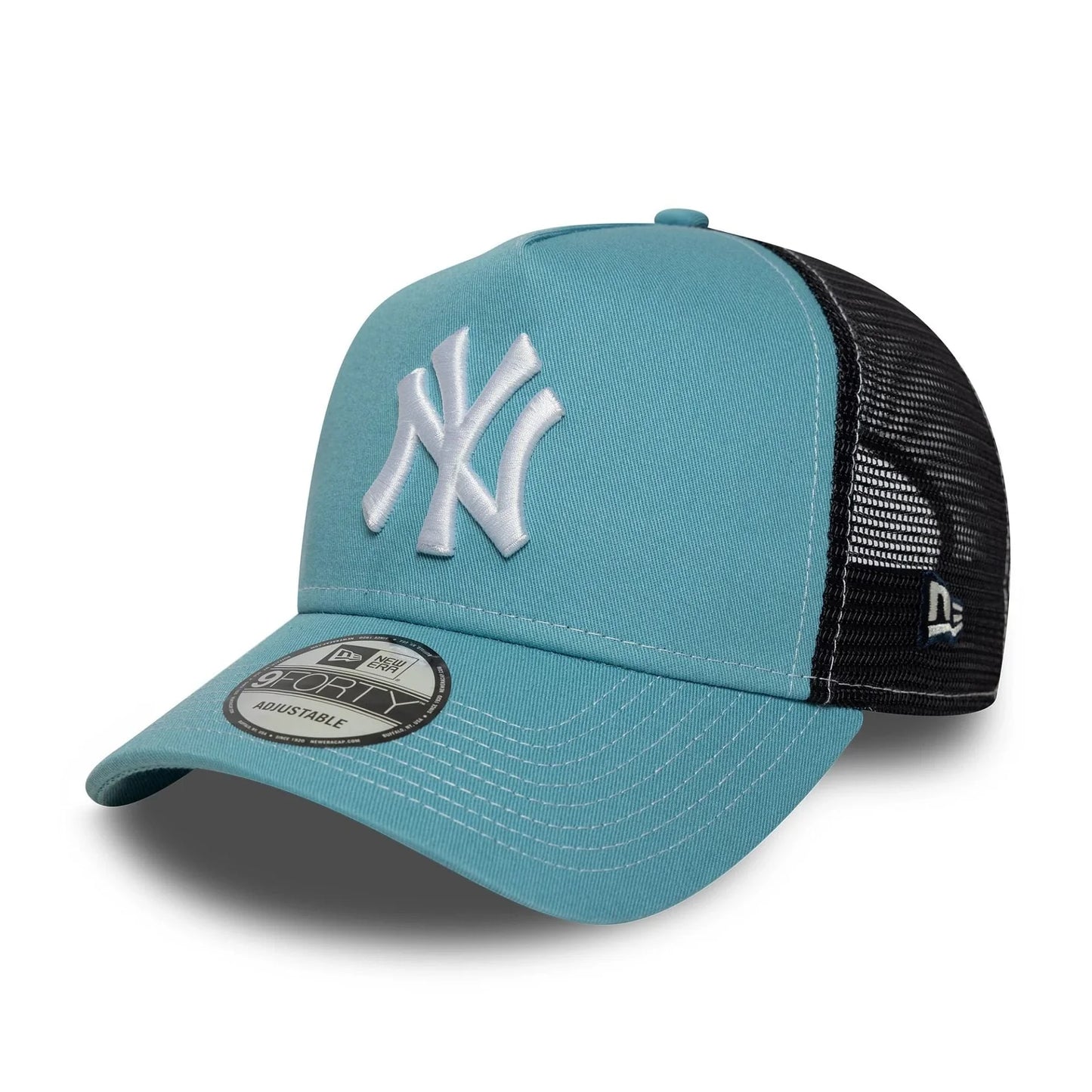 NEW ERA New York Yankees MLB World Series Pastel Blue 9FORTY E-Frame Trucker Adjustable Cap