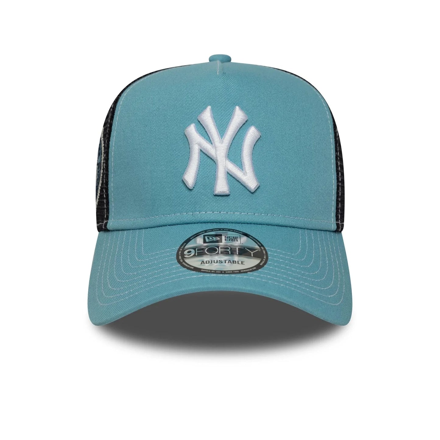 NEW ERA New York Yankees MLB World Series Pastel Blue 9FORTY E-Frame Trucker Adjustable Cap