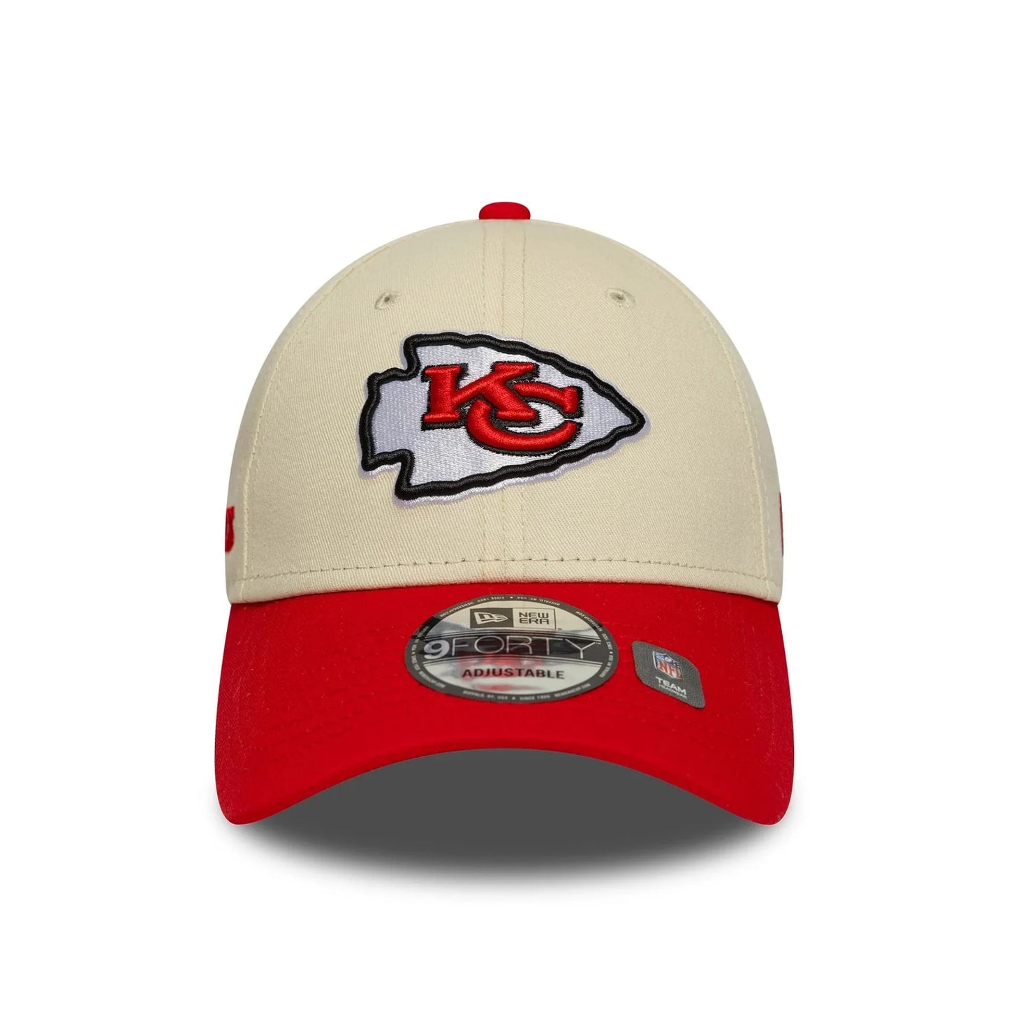 New Era Kansas City Chiefs NFL Wordmark Cream 9FORTY Adjustable Cap