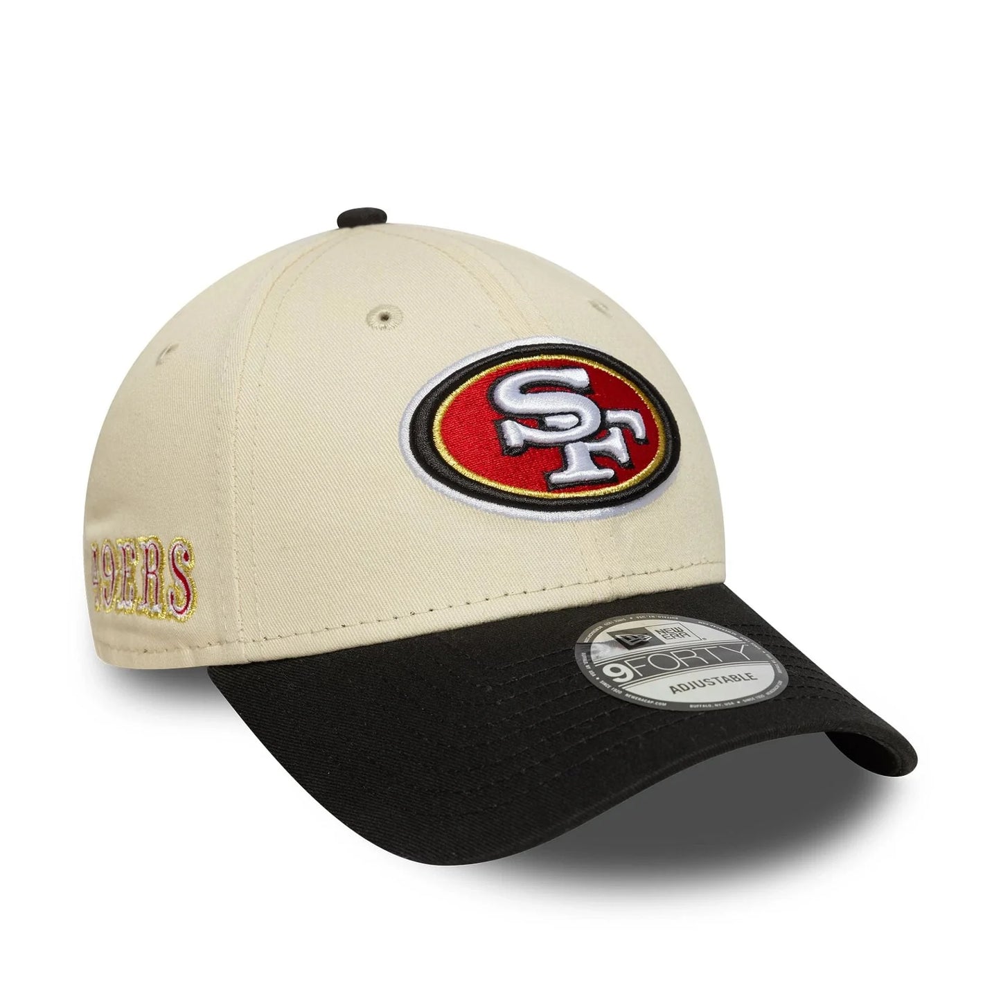 San Francisco 49ers NFL Wordmark Cream 9FORTY Adjustable Cap