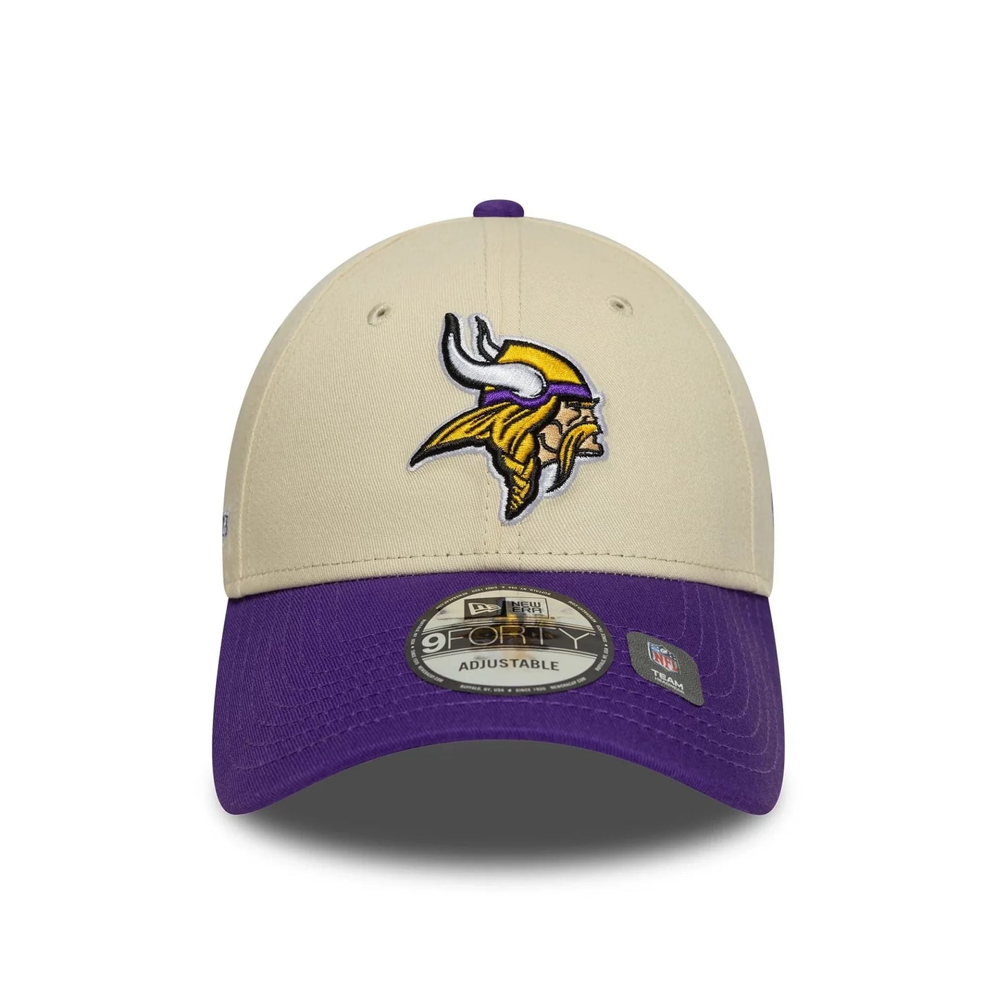 NEW ERA Minnesota Vikings NFL Wordmark Cream 9FORTY Adjustable Cap