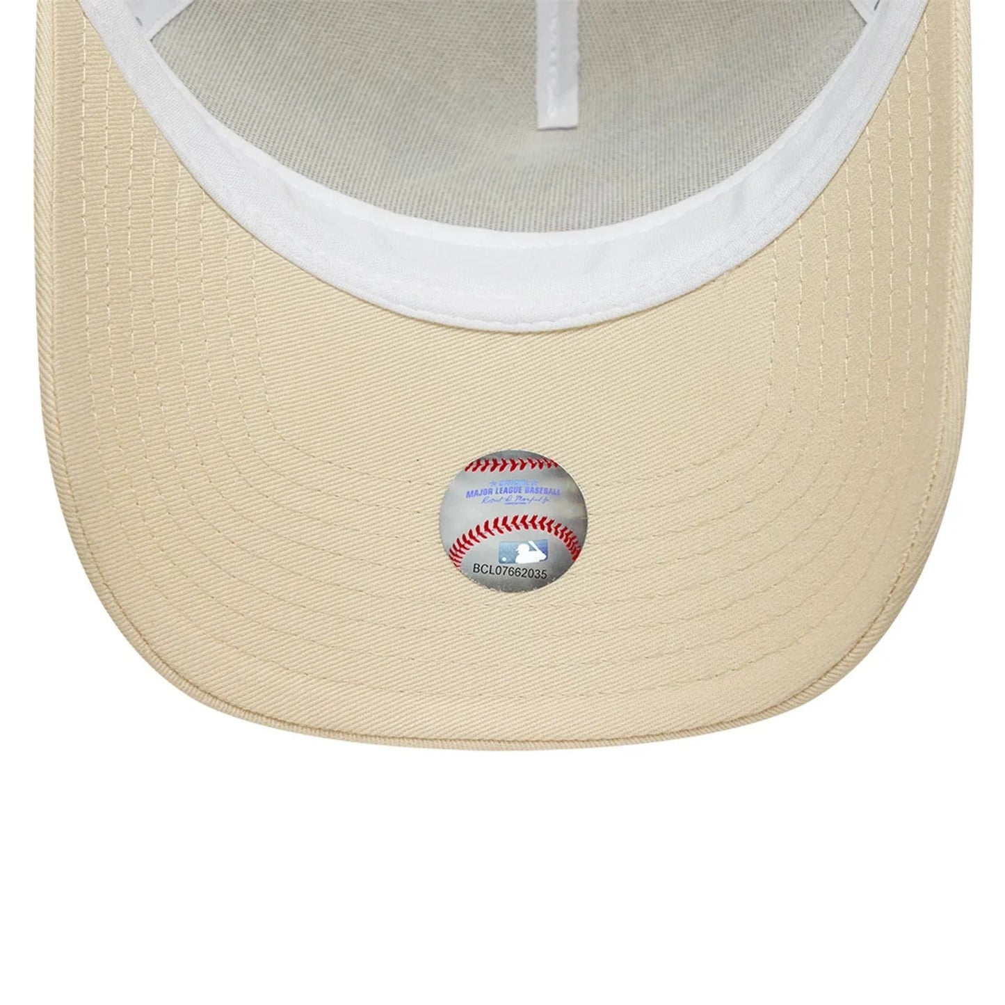 New York Yankees MLB Outline Cream 9FORTY E-Frame Trucker Adjustable Cap