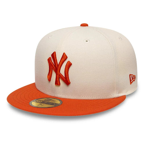 NEW ERA New York Yankees MLB League Essential Cream & Orange 59FIFTY Fitted Cap