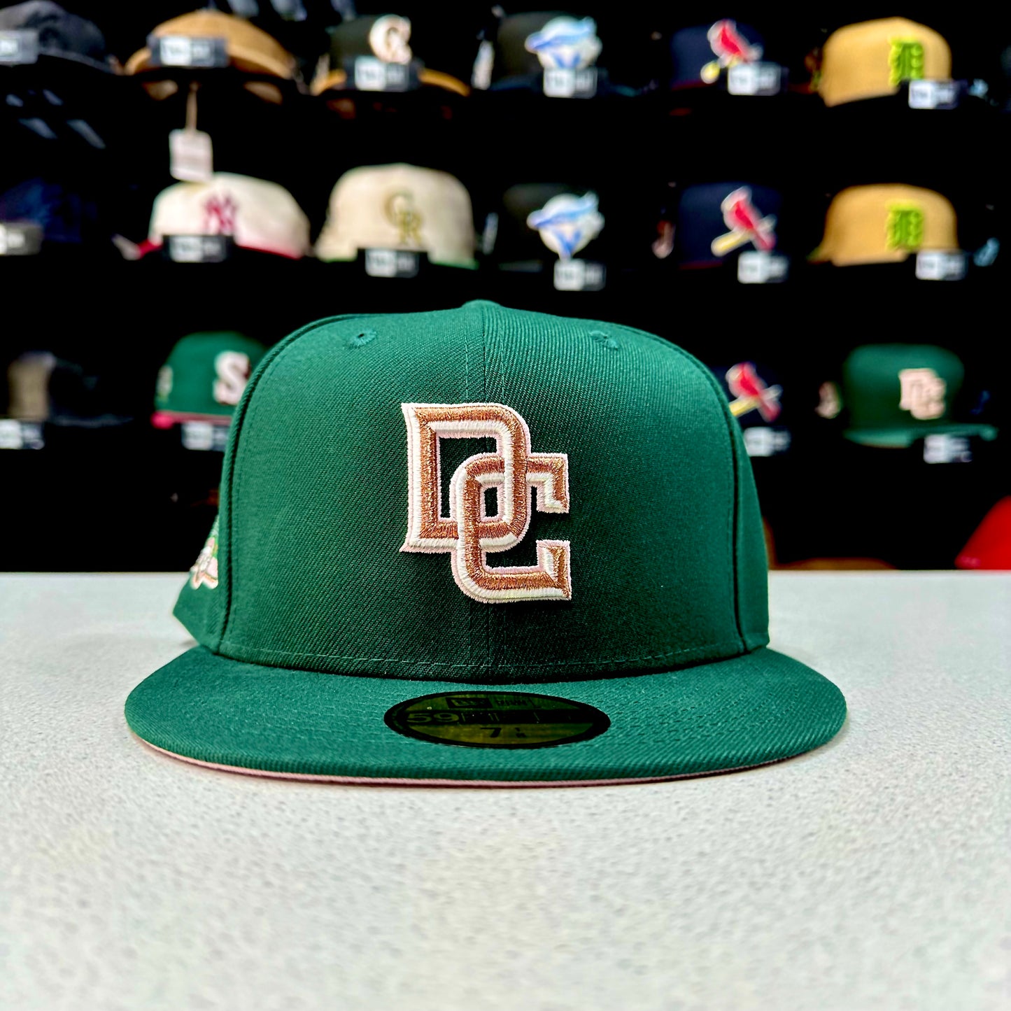NEW ERA Washington Nationals Authentic Dark Green Pink 59FIFTY Fitted Cap