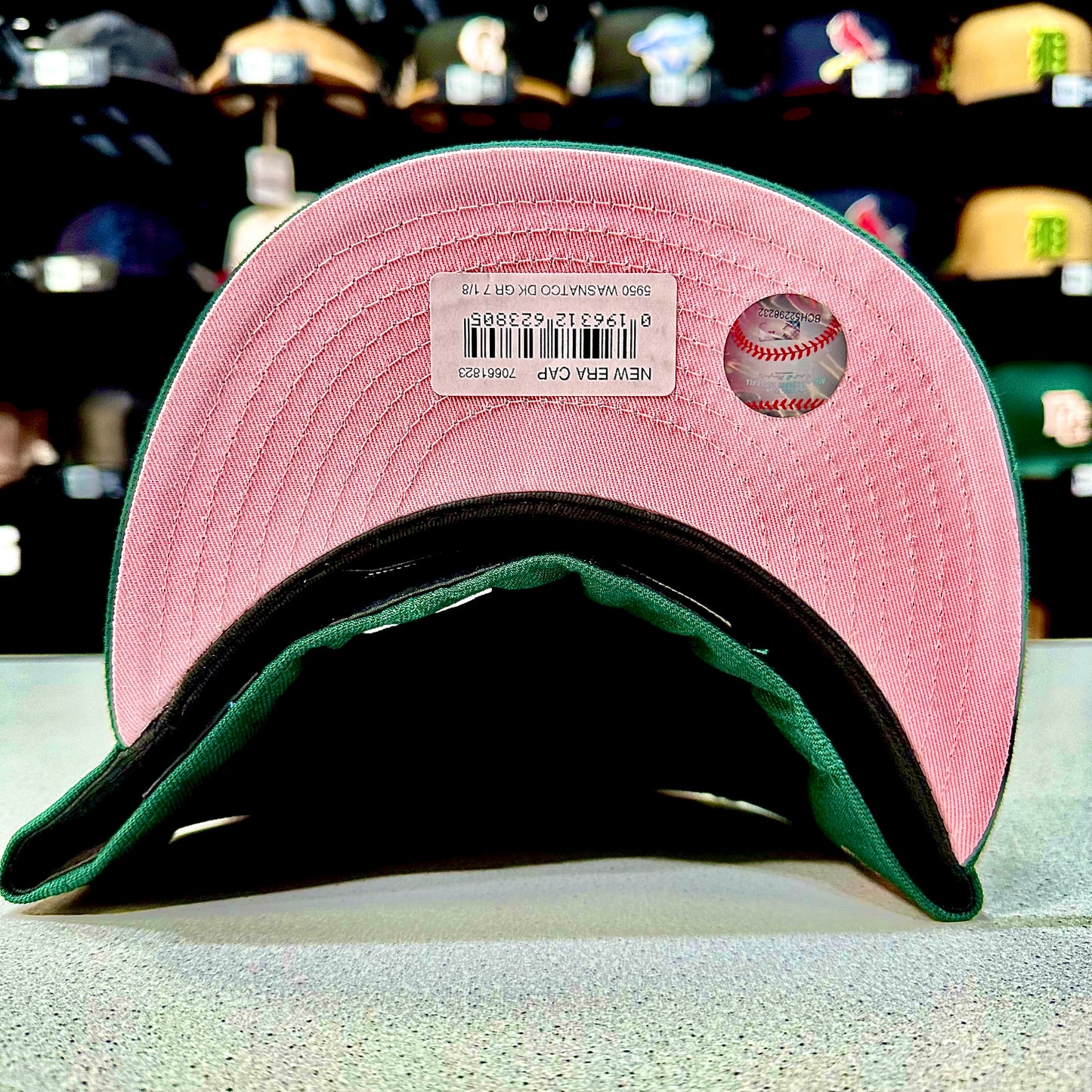 NEW ERA Washington Nationals Authentic Dark Green Pink 59FIFTY Fitted Cap