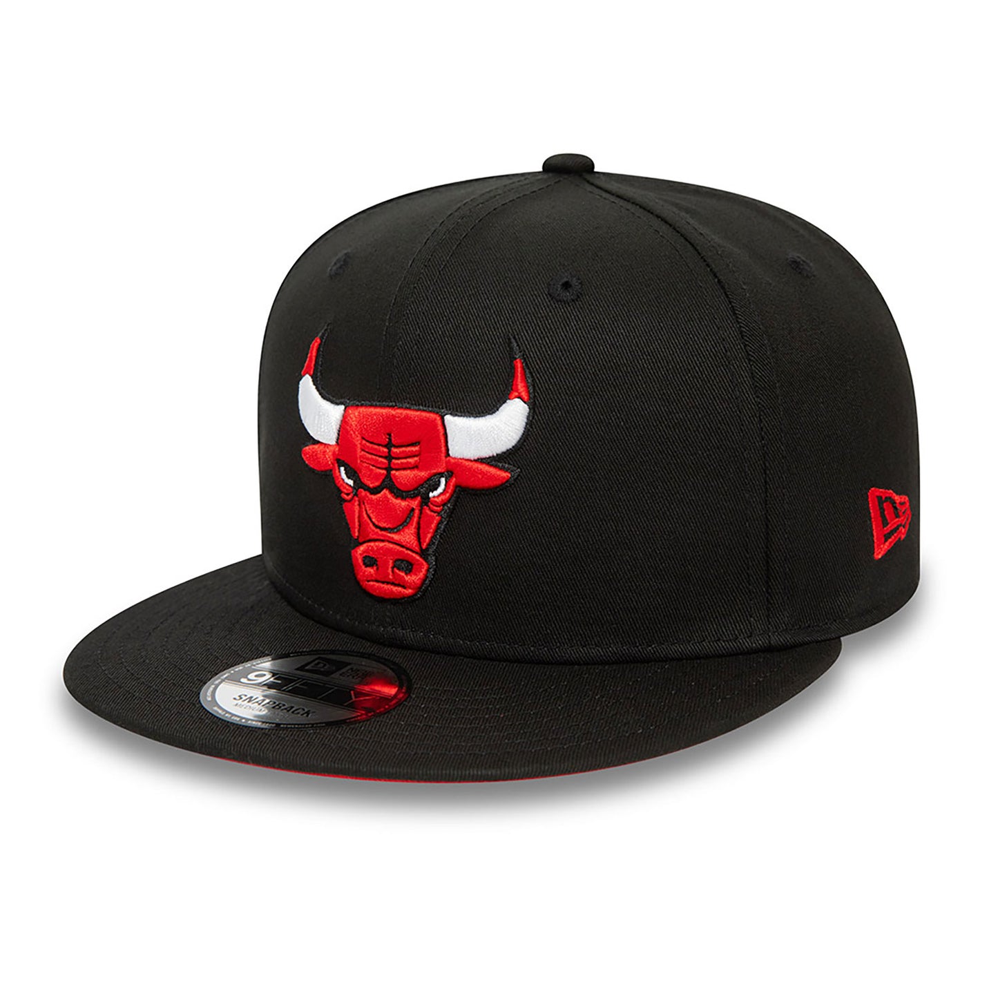 NEW ERA Chicago Bulls NBA Rear Logo Black 9FIFTY Snapback Cap