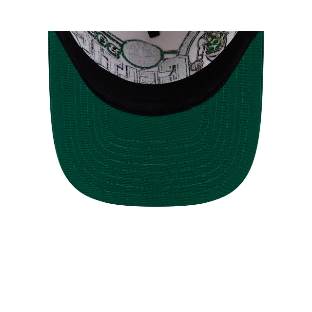 NEW ERA Boston Celtics NBA Classic White 9FIFTY A-Frame Snapback Adjustable Cap