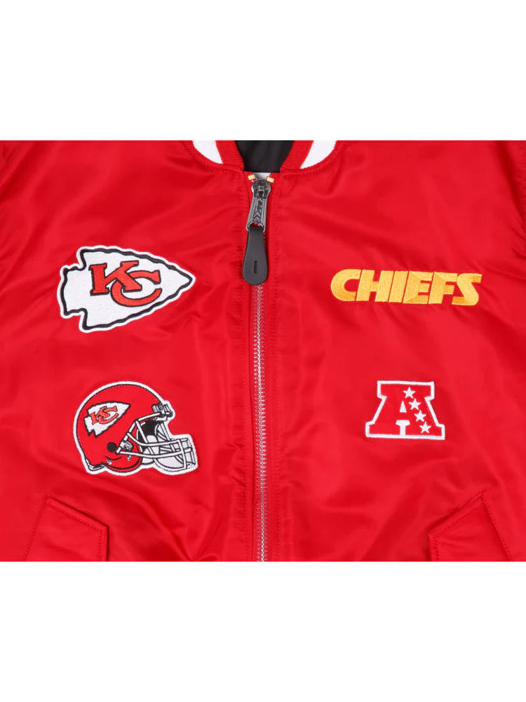 KANSAS CITY CHIEFS X ALPHA X NEW ERA MA-1 BOMBER JACKET