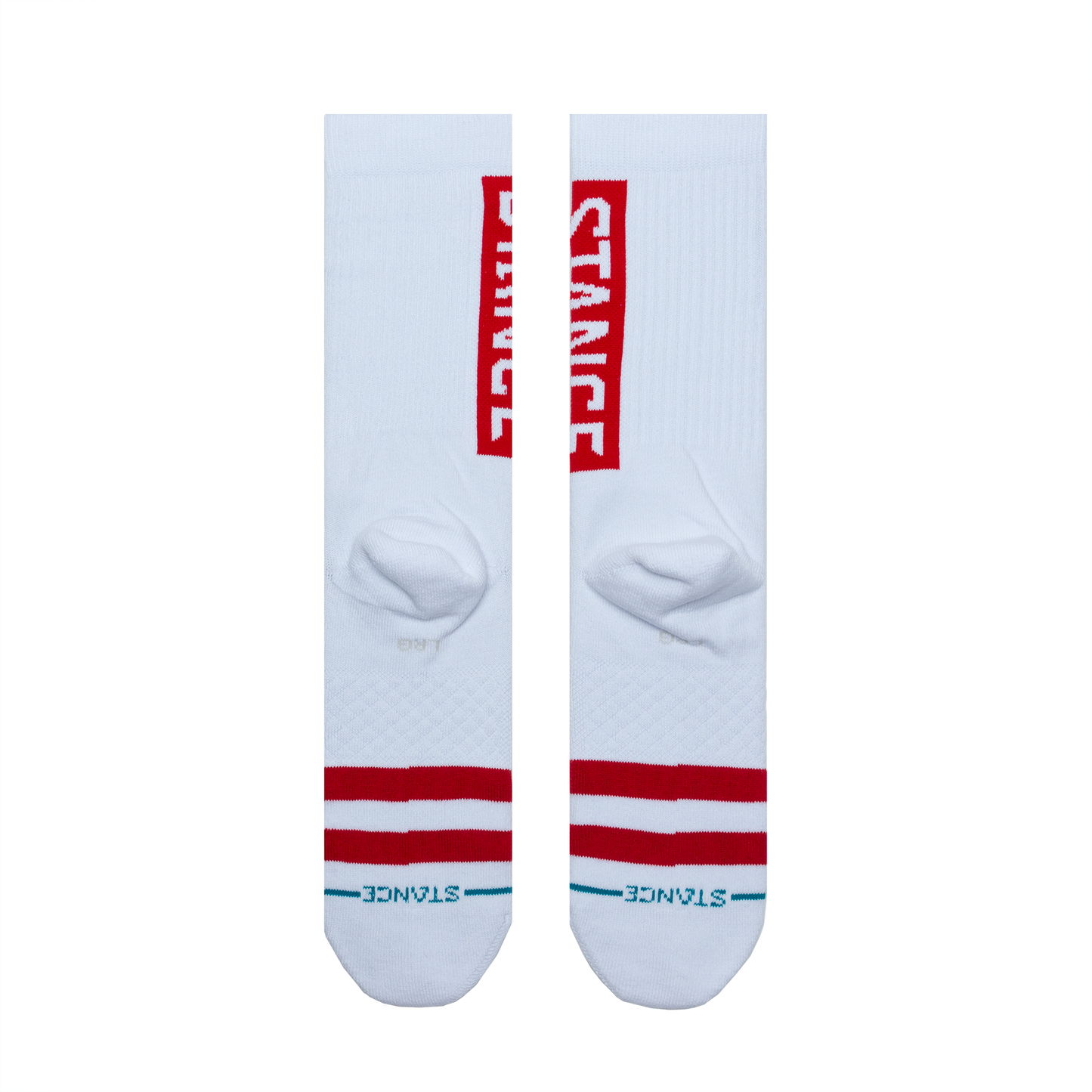 STANCE OG Crew Sock White Red