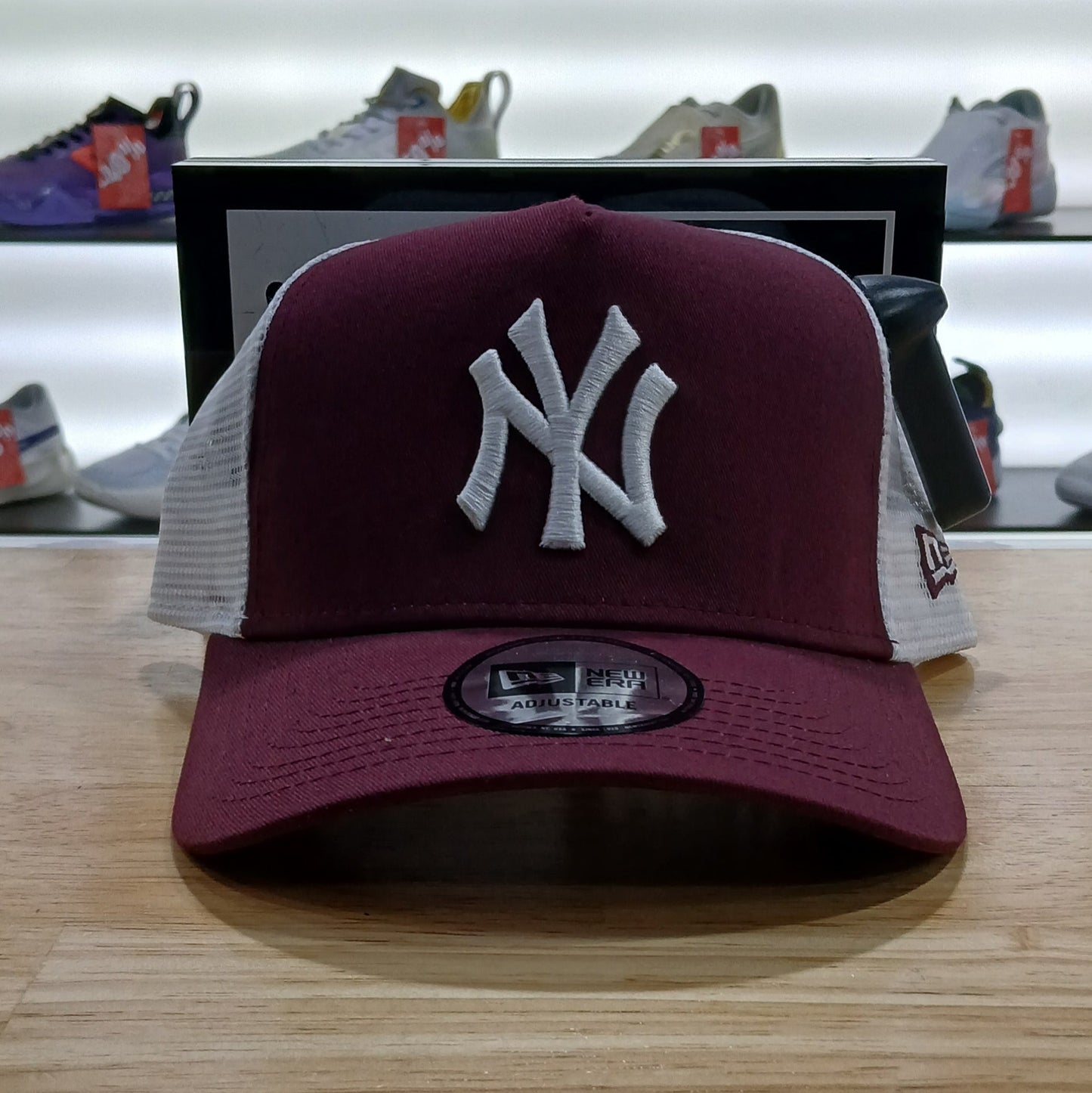 NEW ERA New York Yankees Clean Maroon A-Frame Trucker Cap