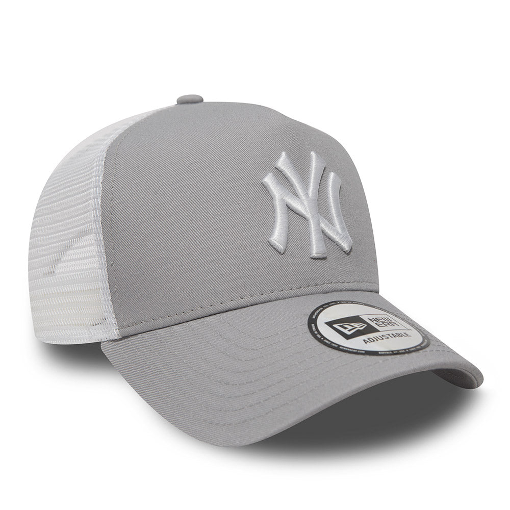 NEW ERA New York Yankees Clean Grey A-Frame Trucker Cap