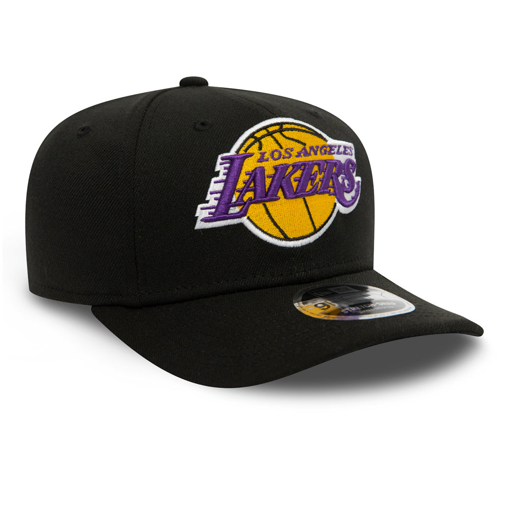 NEW ERA LA Lakers Black 9FIFTY Stretch Snap Cap