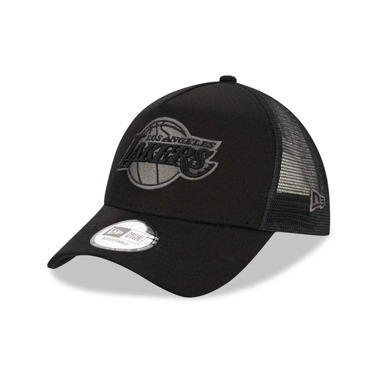 NEW ERA LA Lakers Tonal Black A-Frame Trucker Cap